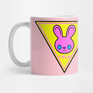 Bunny Yield Sign 2 Mug